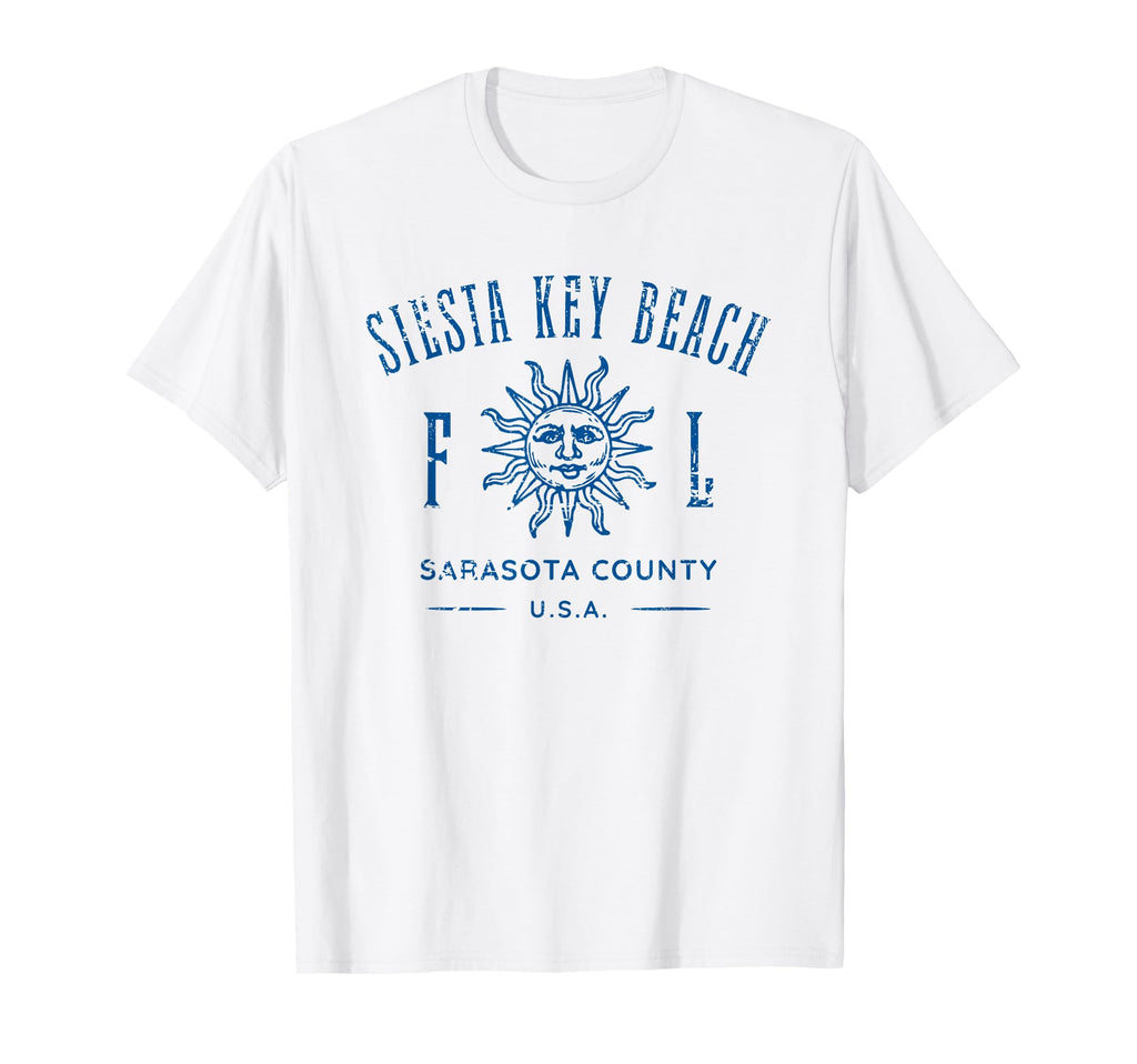 Siesta Key Beach Florida Distressed T-Shirt - Unique Graphic Unisex - T-Shirt, Sweatshirt, Hoodie