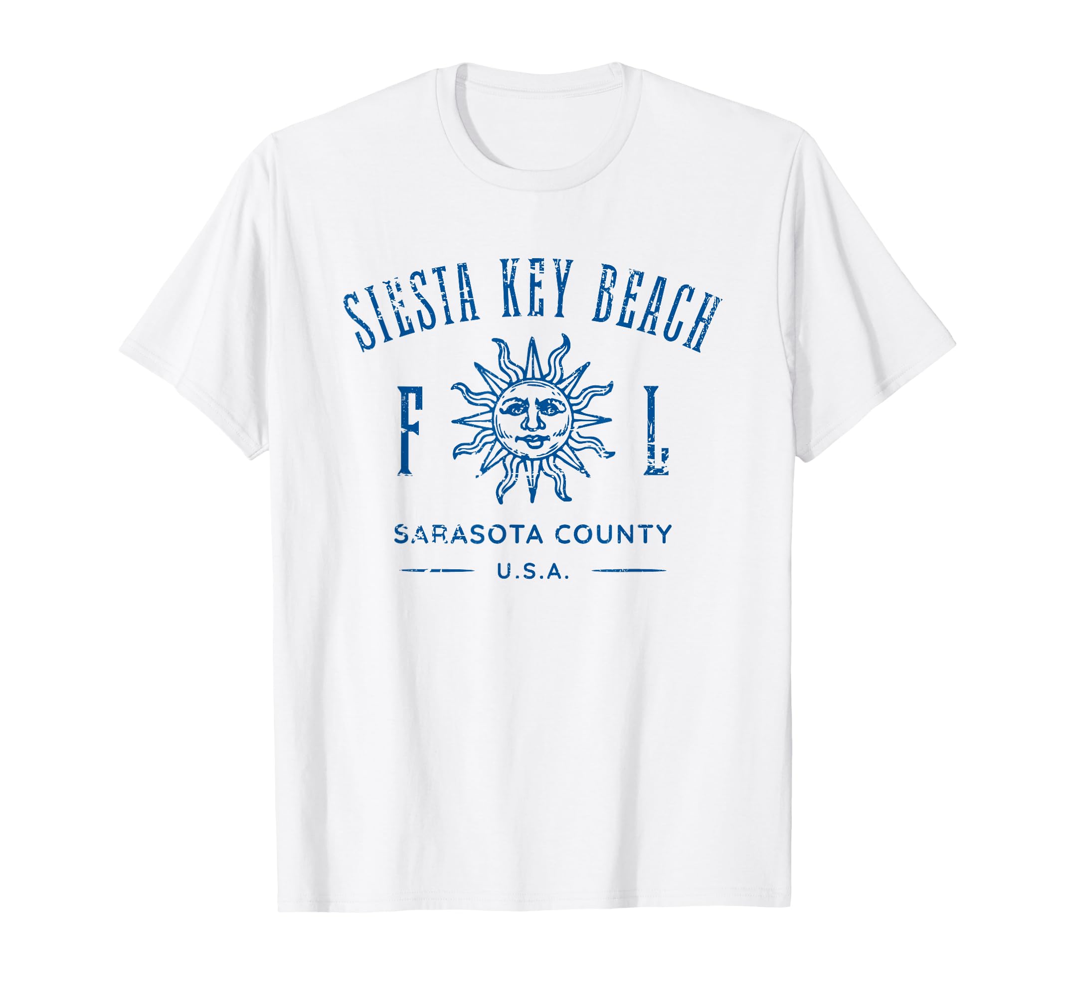 Siesta Key Beach Florida Distressed T-Shirt - Unique Graphic Unisex - T-Shirt, Sweatshirt, Hoodie