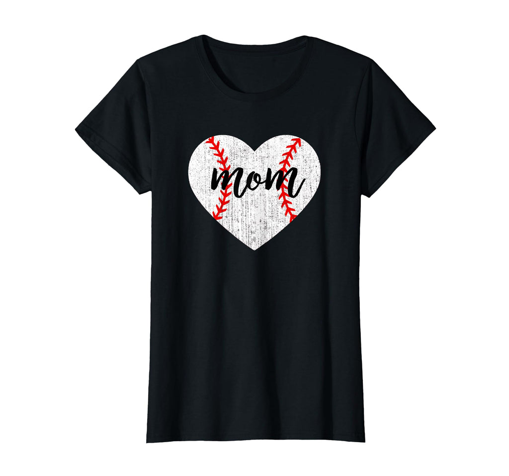 Baseball Mom Love Sports Mama Heart T-Shirt - Graphic Print for Adults - T-Shirt, Sweatshirt, Hoodie