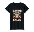Diamond Duty Calls Baseball Mom T-Shirt - Fun Novelty Design for Adults - T-Shirt, Sweatshirt, Hoodie