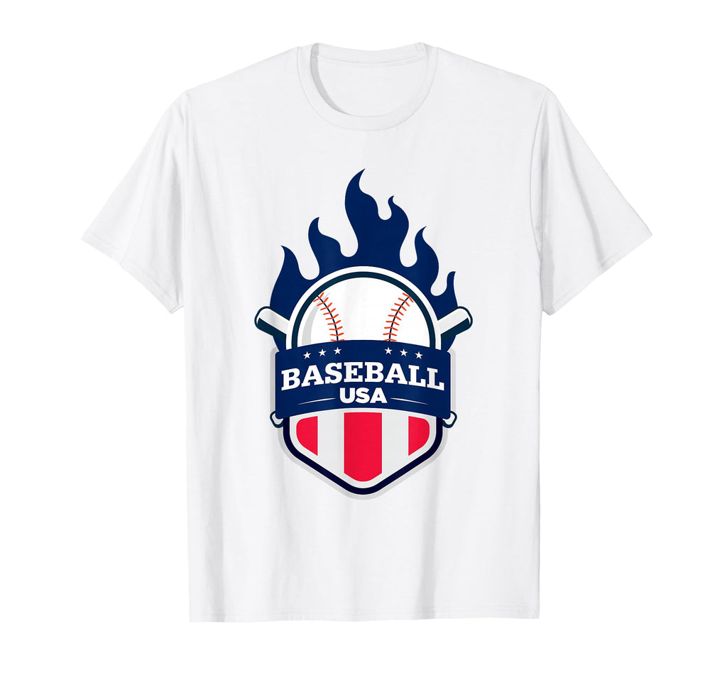 Baseball Usa Support Team Usa Flag T-Shirt - Trendy Graphic for Adults - T-Shirt, Sweatshirt, Hoodie