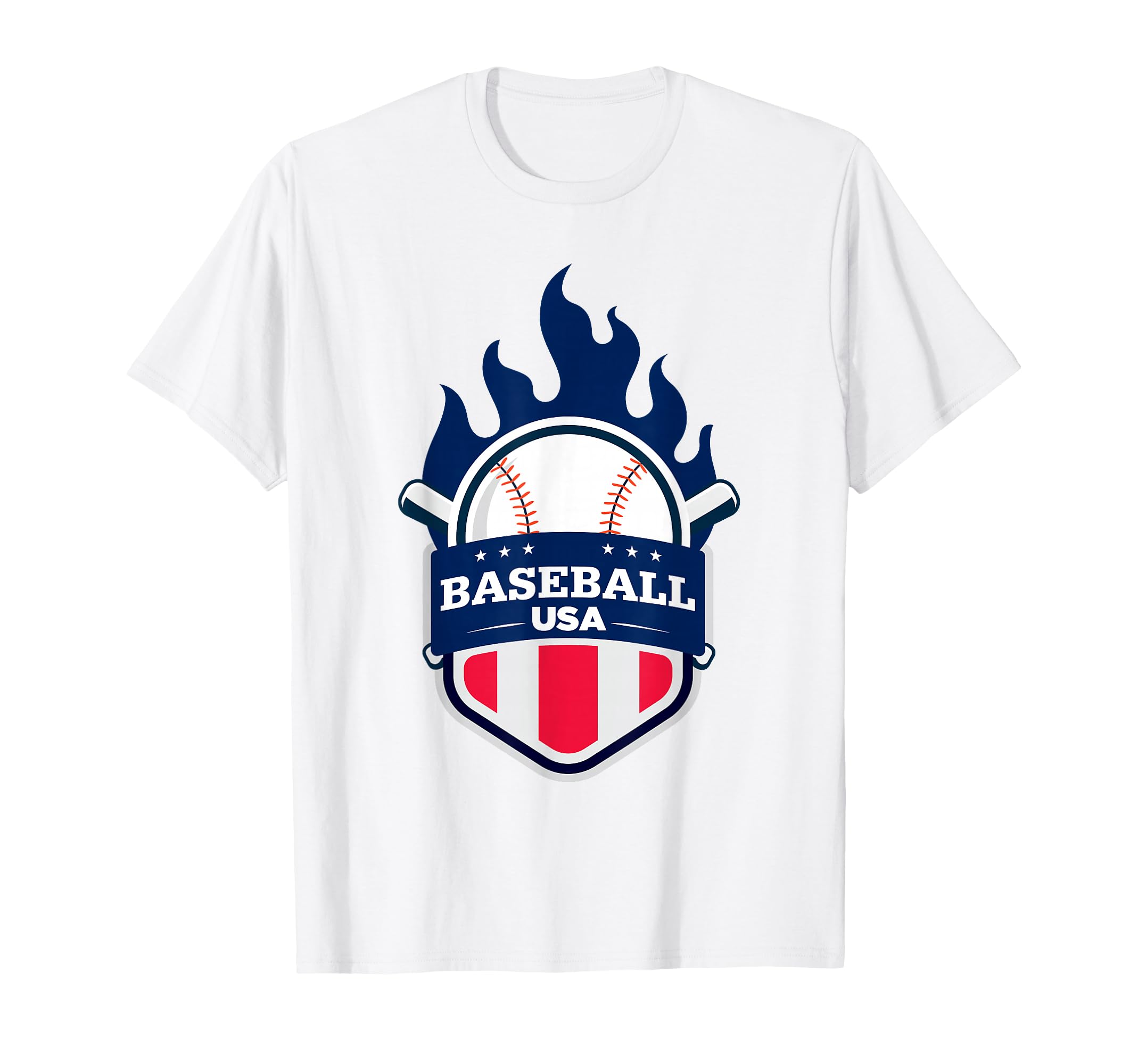 Baseball Usa Support Team Usa Flag T-Shirt - Trendy Graphic for Adults - T-Shirt, Sweatshirt, Hoodie