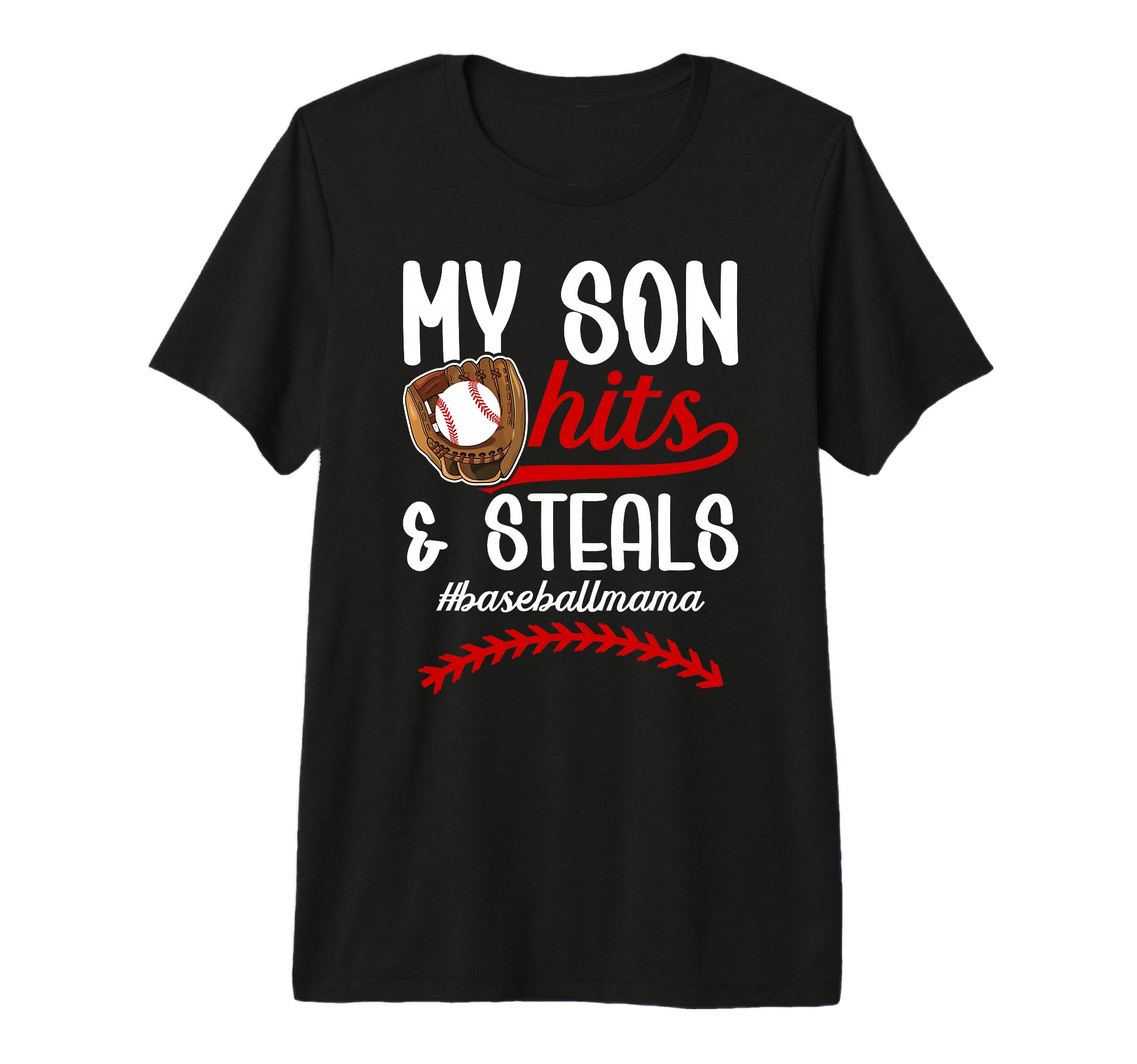 Baseball Mom Baseball Player Mama T-Shirt - Fun Novelty Design for Adults - T-Shirt, Sweatshirt, Hoodie