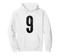 Number 9 Nine Distressed Sports Hoodie - Minimalist Print Men Women - T-Shirt, Sweatshirt, Hoodie