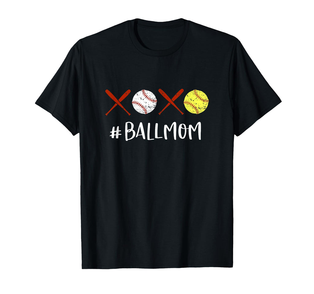 Ball Mom Softball Mom Baseball Mom T-Shirt - Fun Novelty Design for Adults - T-Shirt, Sweatshirt, Hoodie