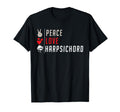 Peace Love Harpsichord Instrument Piano T-Shirt - Graphic Print Unisex - T-Shirt, Sweatshirt, Hoodie