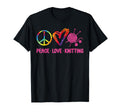 Knitting Knitter Tie Dye Peace Love T-Shirt - Casual Everyday Wear Unisex - T-Shirt, Sweatshirt, Hoodie