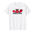 Peace Love Crab T-Shirt - Aesthetic Graphic for Adults - T-Shirt, Sweatshirt, Hoodie