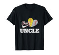Baseball Softball Heart Ball Uncle Happy T-Shirt - Minimalist Print Unisex - T-Shirt, Sweatshirt, Hoodie