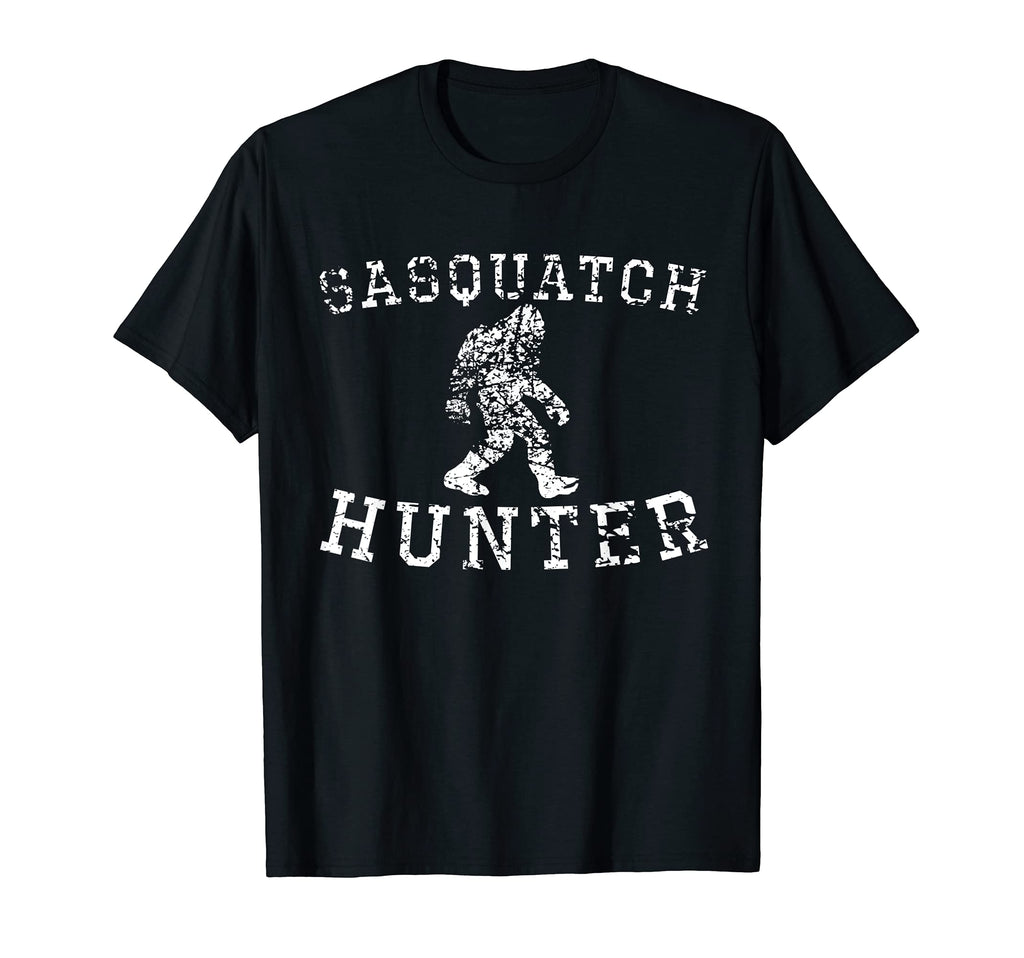 Sasquatch Hunter Distressed T-Shirt - Novelty Apparel for Adults - T-Shirt, Sweatshirt, Hoodie