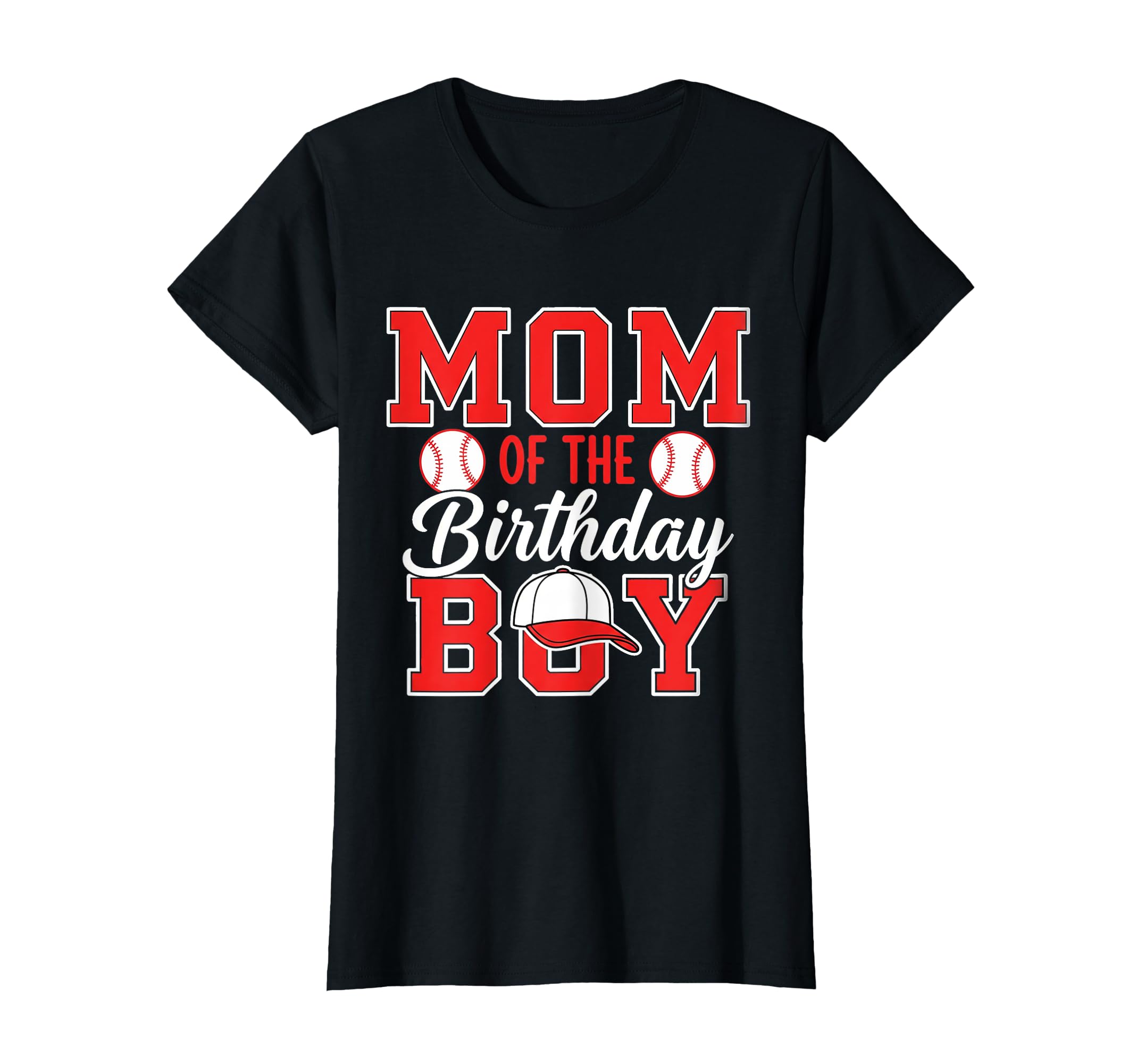 Baseball Mom Birthday Party Matching T-Shirt - Custom Art Print Unisex - T-Shirt, Sweatshirt, Hoodie