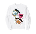 Peace Love Snakes 70S Boho Serpent Sweatshirt - Custom Art Print Unisex - T-Shirt, Sweatshirt, Hoodie
