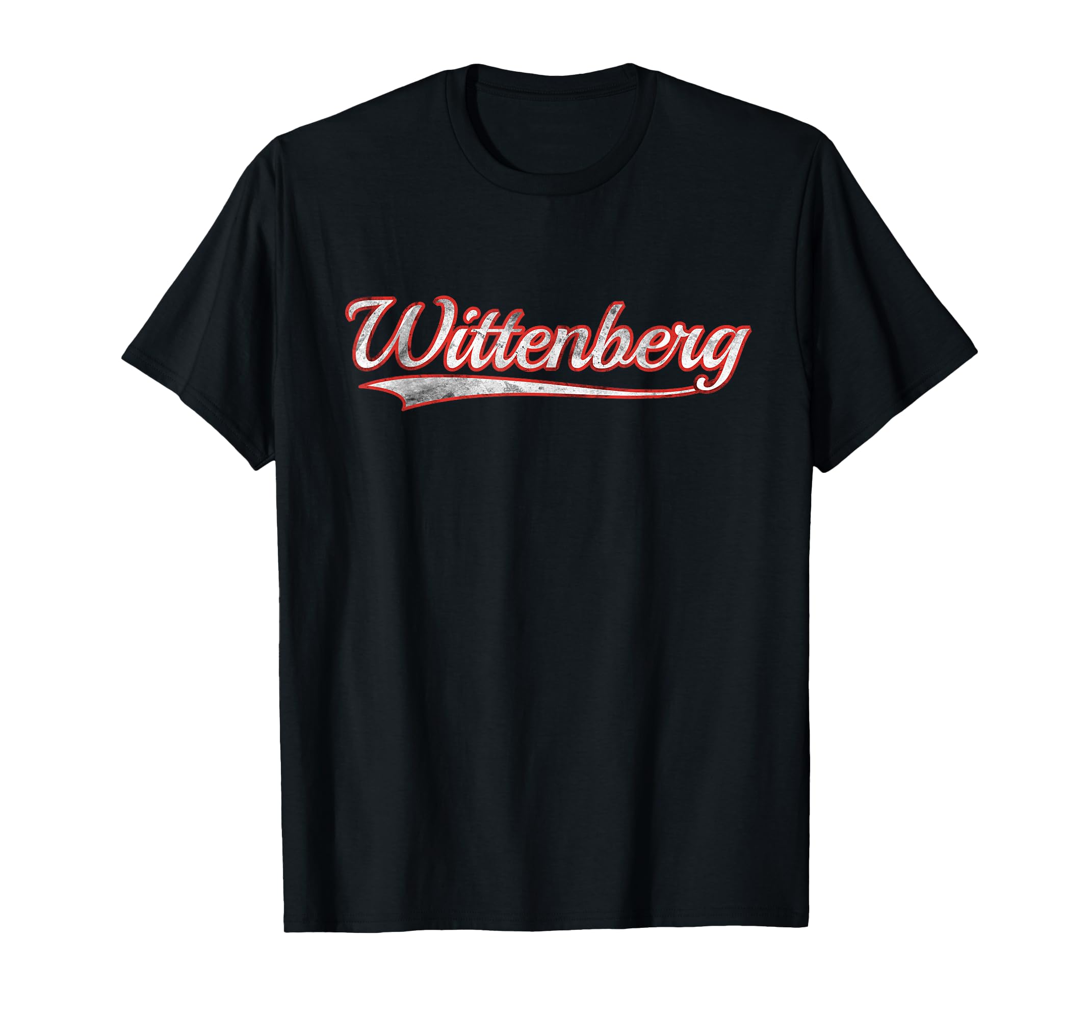 Wittenberg Varsity Distressed Throwback T-Shirt - Streetwear Style Unisex - T-Shirt, Sweatshirt, Hoodie