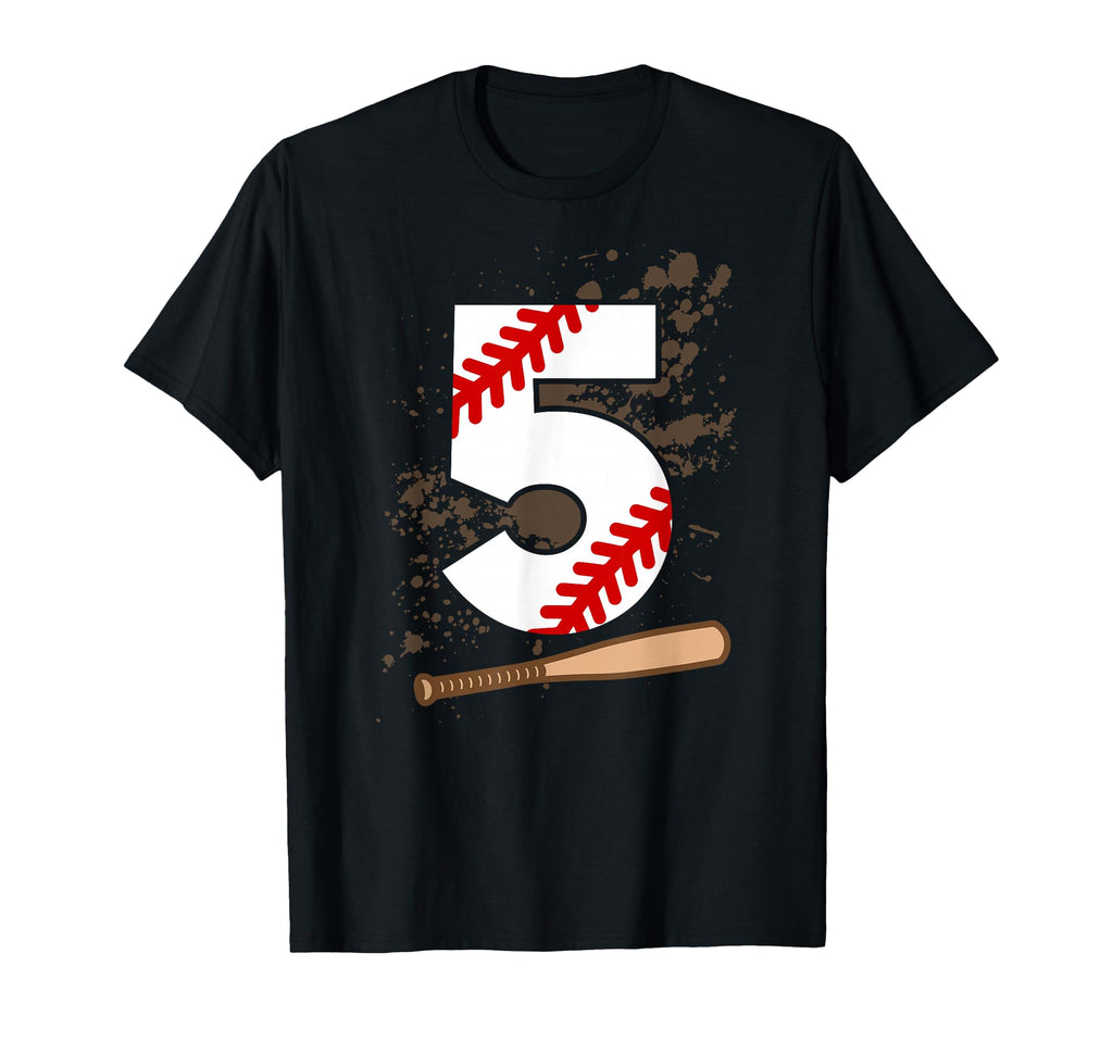 5Th Birthday Baseball 5 Years Old T-Shirt - Casual Everyday Wear Unisex - T-Shirt, Sweatshirt, Hoodie
