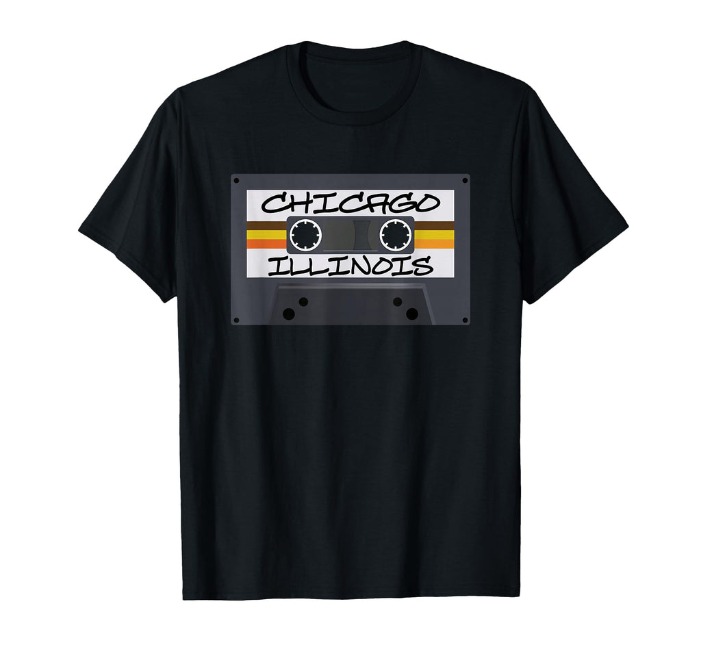 Chicago Illinois Cassette Tape T-Shirt - Trendy Graphic for Adults - T-Shirt, Sweatshirt, Hoodie