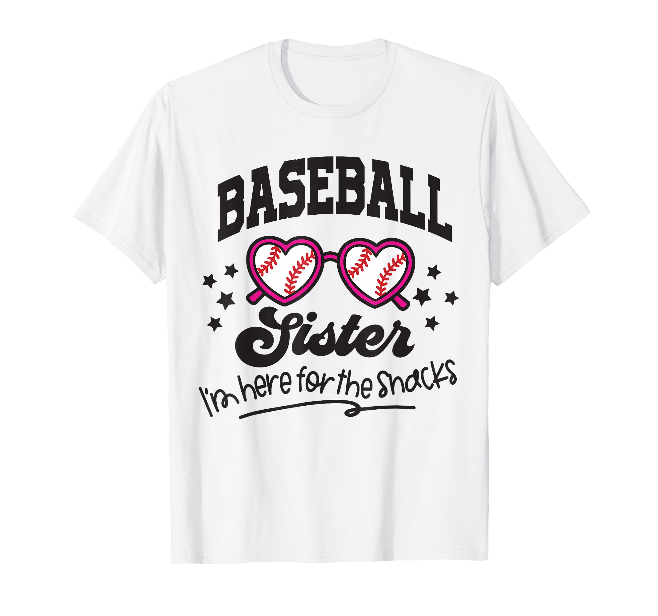 Baseball Sister Game Day Snacks T-Shirt - Fun Novelty Design for Adults - T-Shirt, Sweatshirt, Hoodie