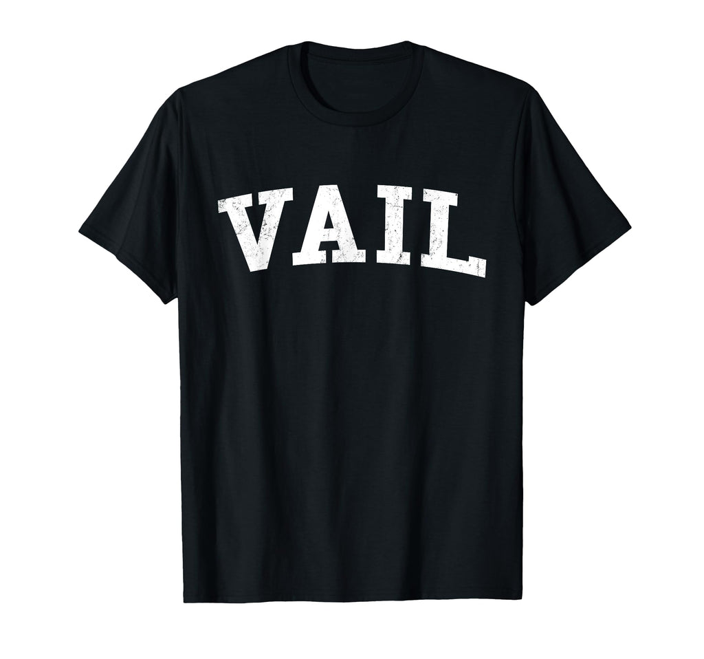 Vail Az Distressed White Varsity T-Shirt - Novelty Apparel Unisex - T-Shirt, Sweatshirt, Hoodie