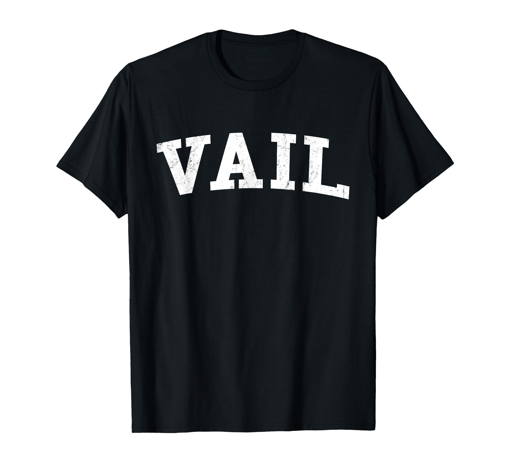 Vail Az Distressed White Varsity T-Shirt - Novelty Apparel Unisex - T-Shirt, Sweatshirt, Hoodie