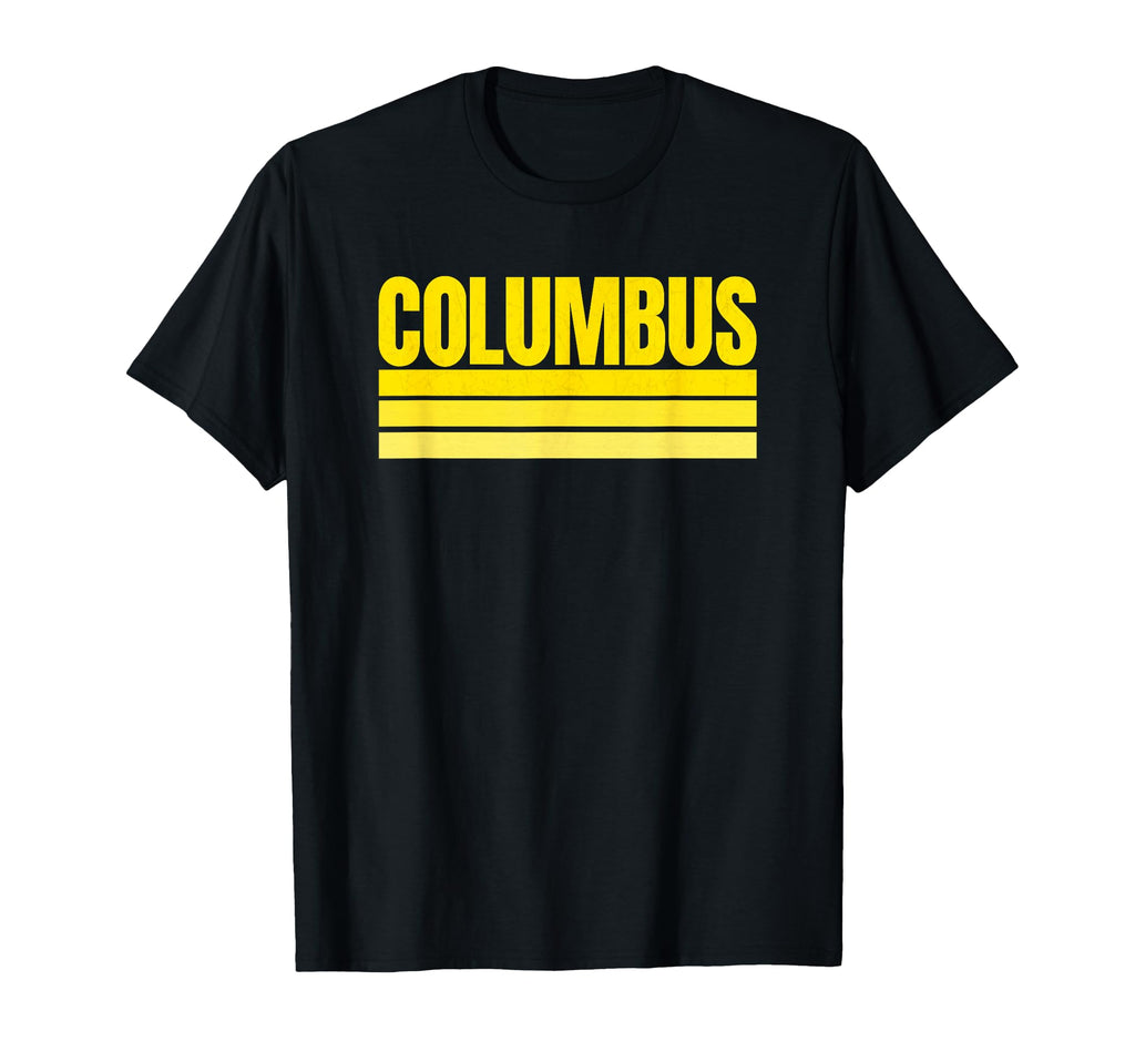 Yellow Columbus Yellow Stripes T-Shirt - Fun Novelty Design Men Women - T-Shirt, Sweatshirt, Hoodie