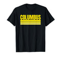 Yellow Columbus Yellow Stripes T-Shirt - Fun Novelty Design Men Women - T-Shirt, Sweatshirt, Hoodie