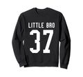 Number 37 Little Bro Biggest Fan Sweatshirt - Minimalist Print for Adults - T-Shirt, Sweatshirt, Hoodie