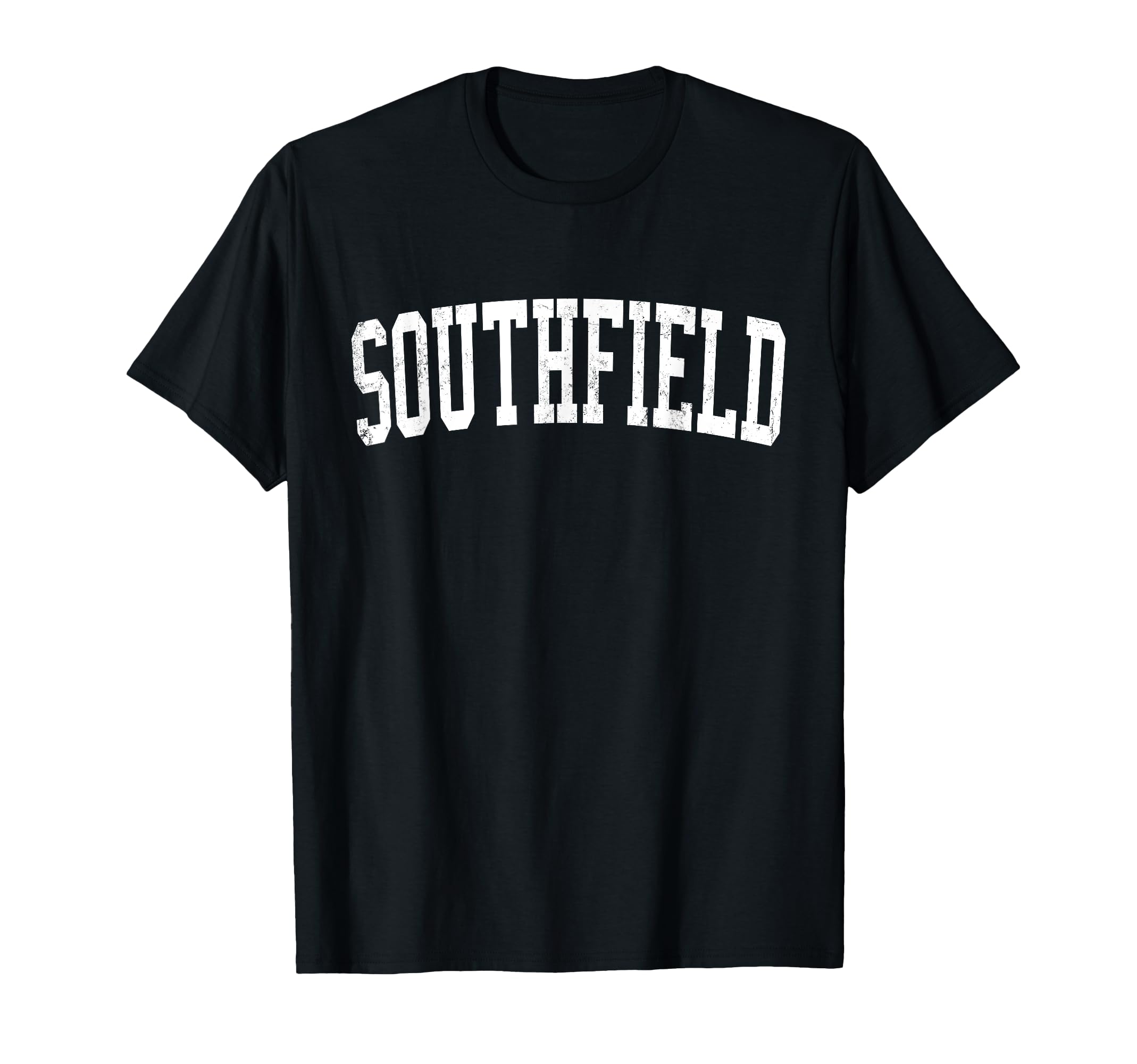 Southfield Mi Distressed White Varsity T-Shirt - Novelty Apparel for Adults - T-Shirt, Sweatshirt, Hoodie