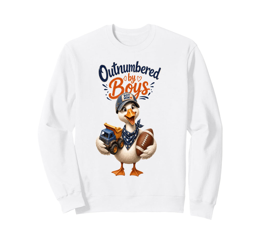 Outnumbered Funny Mom Goose Family Sweatshirt - Minimalist Print Unisex - T-Shirt, Sweatshirt, Hoodie
