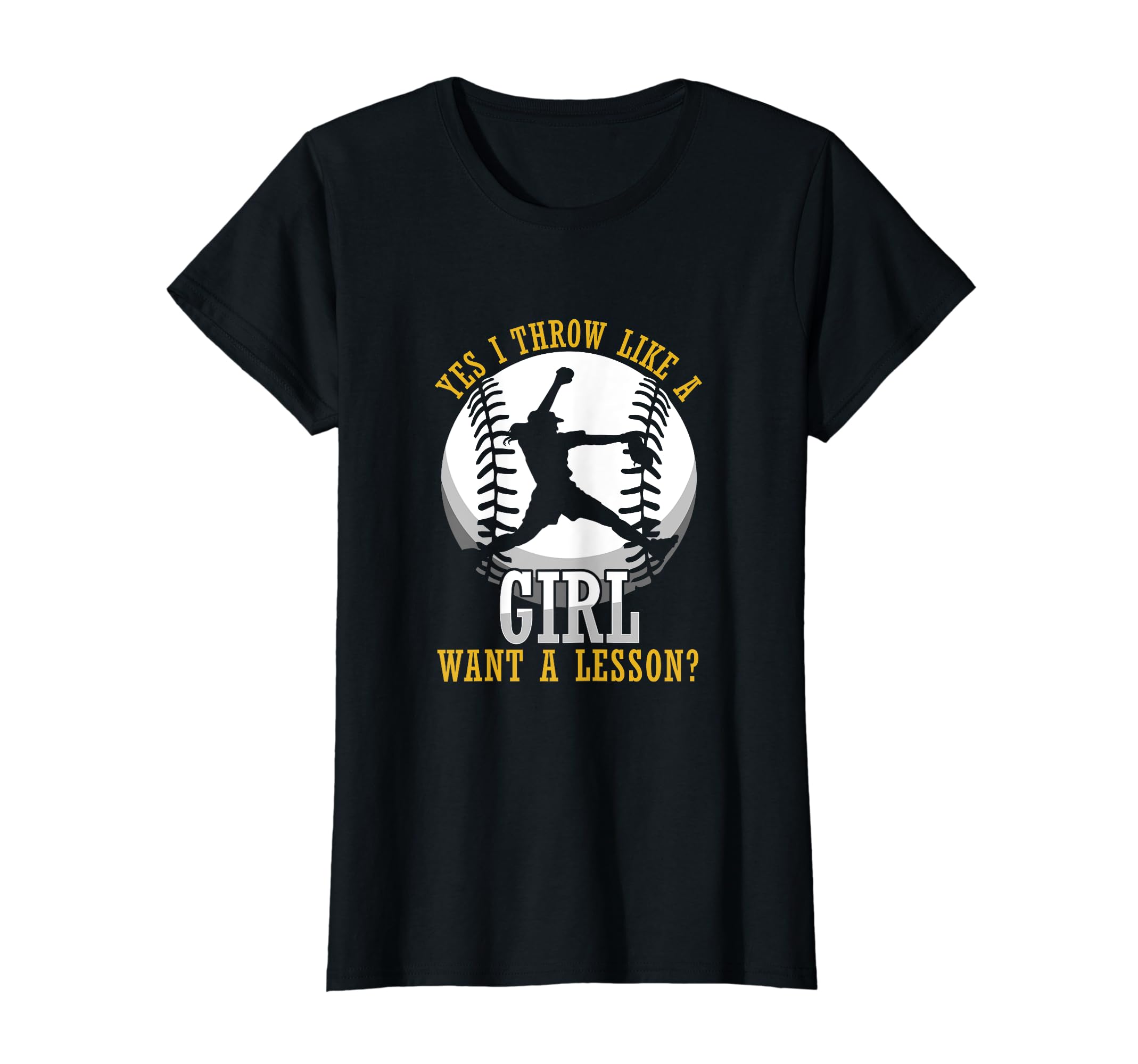 Throw Like Lesson Softball Baseball T-Shirt - Unique Graphic Men Women - T-Shirt, Sweatshirt, Hoodie