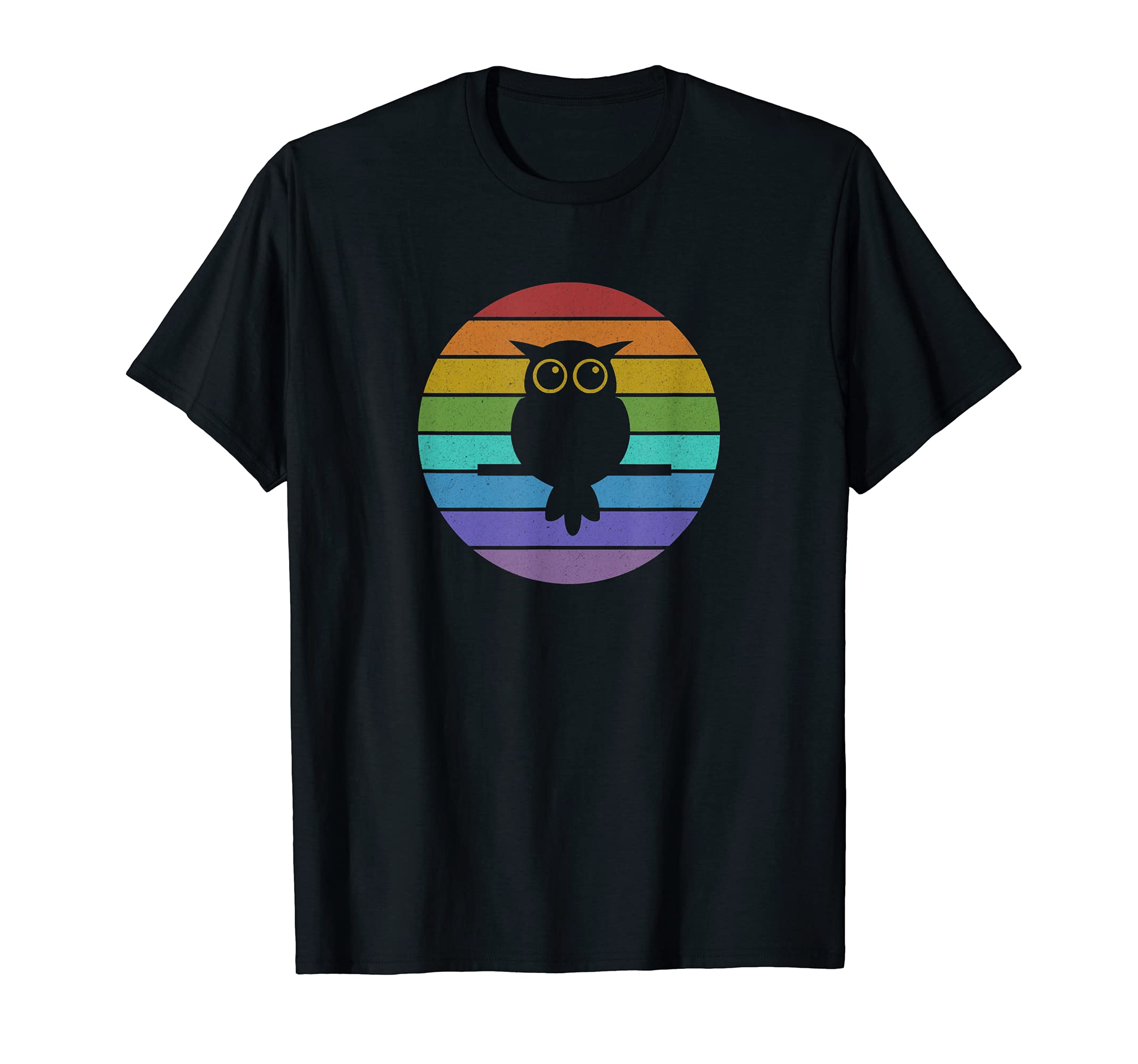 Stripes Owl Bird Silhouette T-Shirt - Streetwear Style Unisex - T-Shirt, Sweatshirt, Hoodie