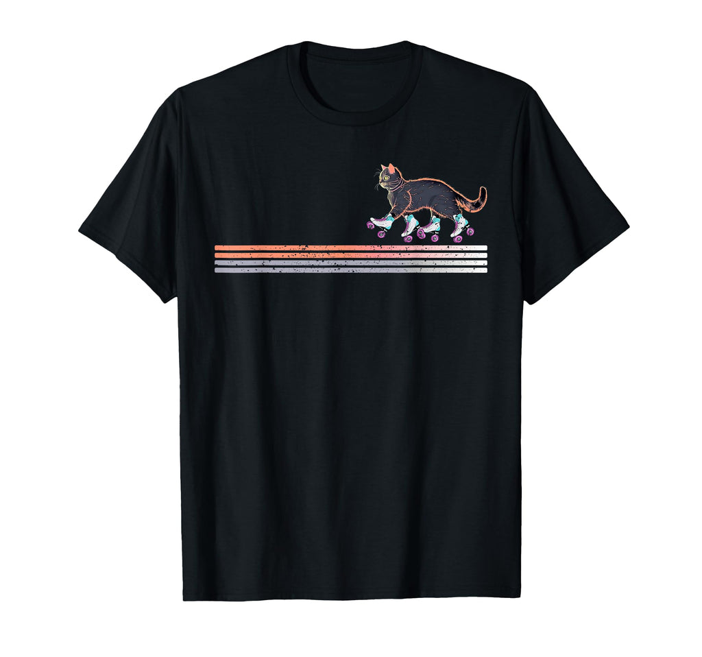 Roller Skating Cats Derby Skater T-Shirt - Minimalist Print Men Women - T-Shirt, Sweatshirt, Hoodie