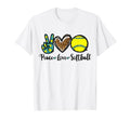 Peace Love Softball Teen Leopard T-Shirt - Novelty Apparel Men Women - T-Shirt, Sweatshirt, Hoodie
