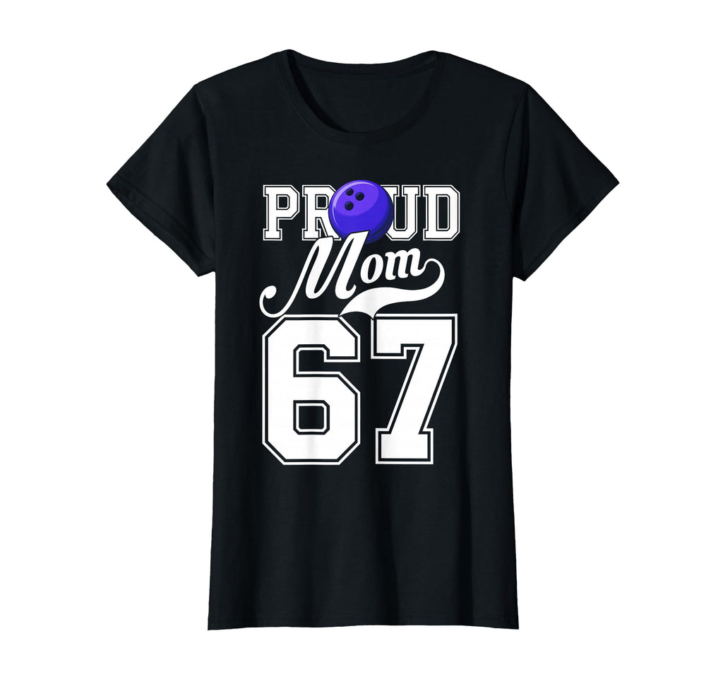 Proud Mom Bowling Player Number 67 Game T-Shirt - Unique Graphic Men Women - T-Shirt, Sweatshirt, Hoodie