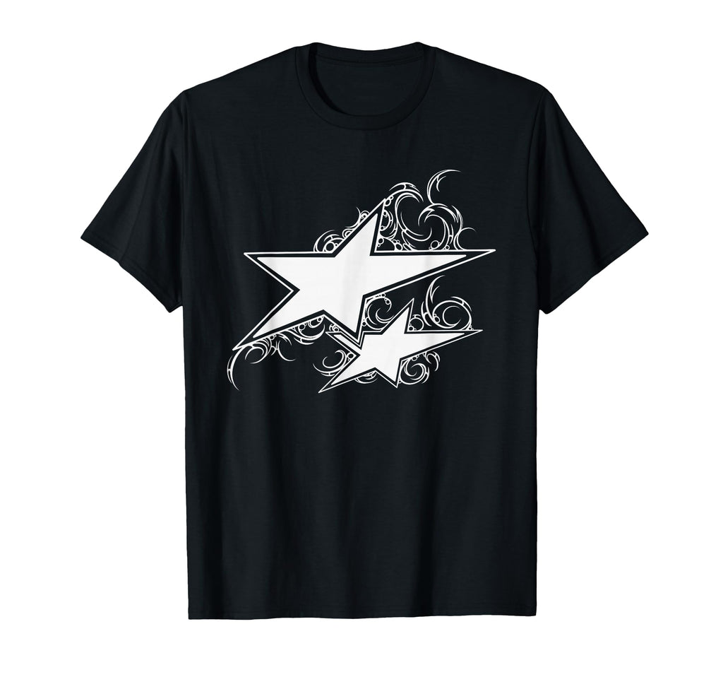 Y2K 90S Tattoo Styl Double Star T-Shirt - Fun Novelty Design Unisex - T-Shirt, Sweatshirt, Hoodie