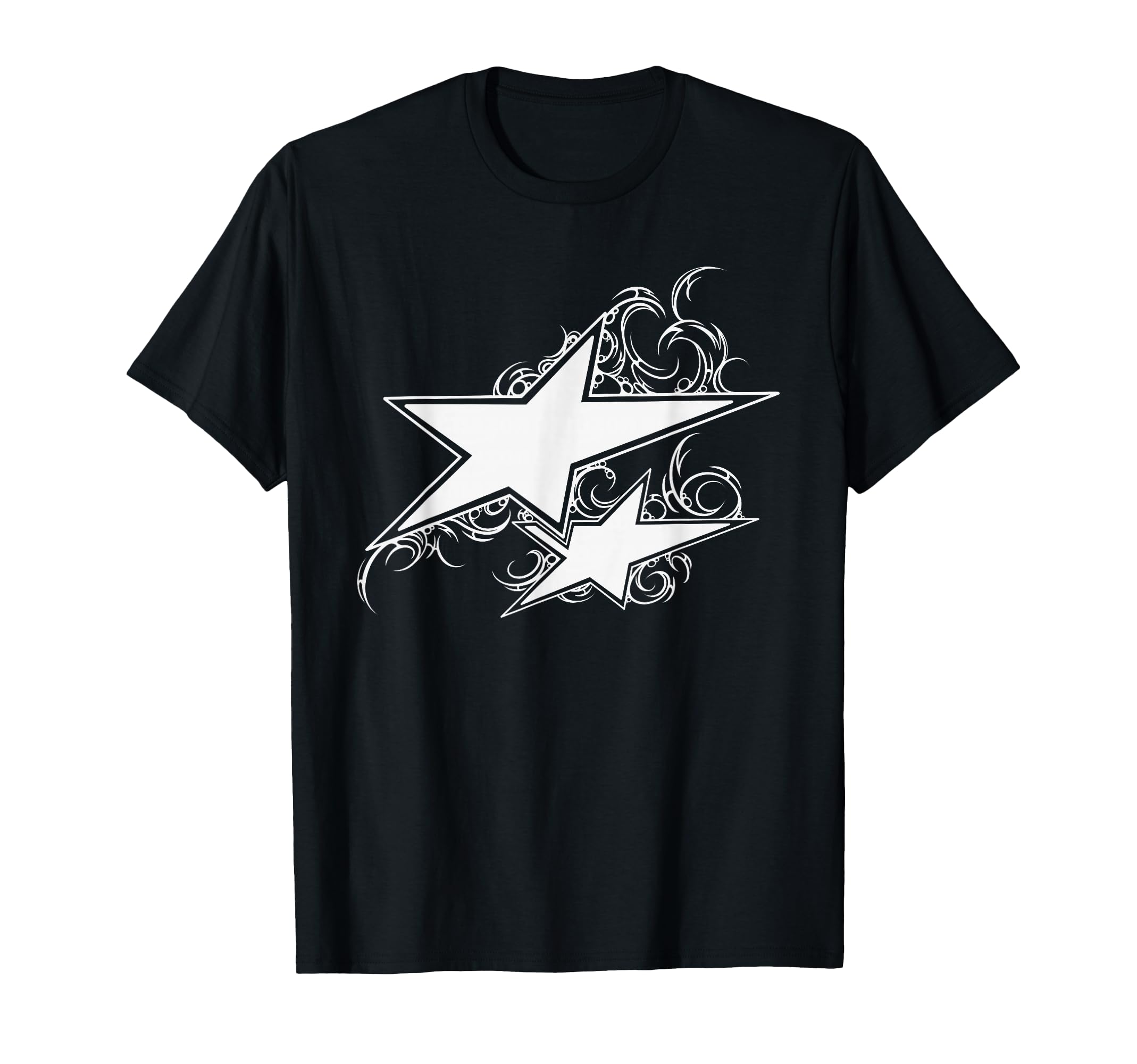 Y2K 90S Tattoo Styl Double Star T-Shirt - Fun Novelty Design Unisex - T-Shirt, Sweatshirt, Hoodie