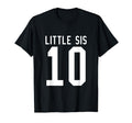 Number 10 Little Sis Biggest Fan Football T-Shirt - Novelty Apparel Unisex - T-Shirt, Sweatshirt, Hoodie