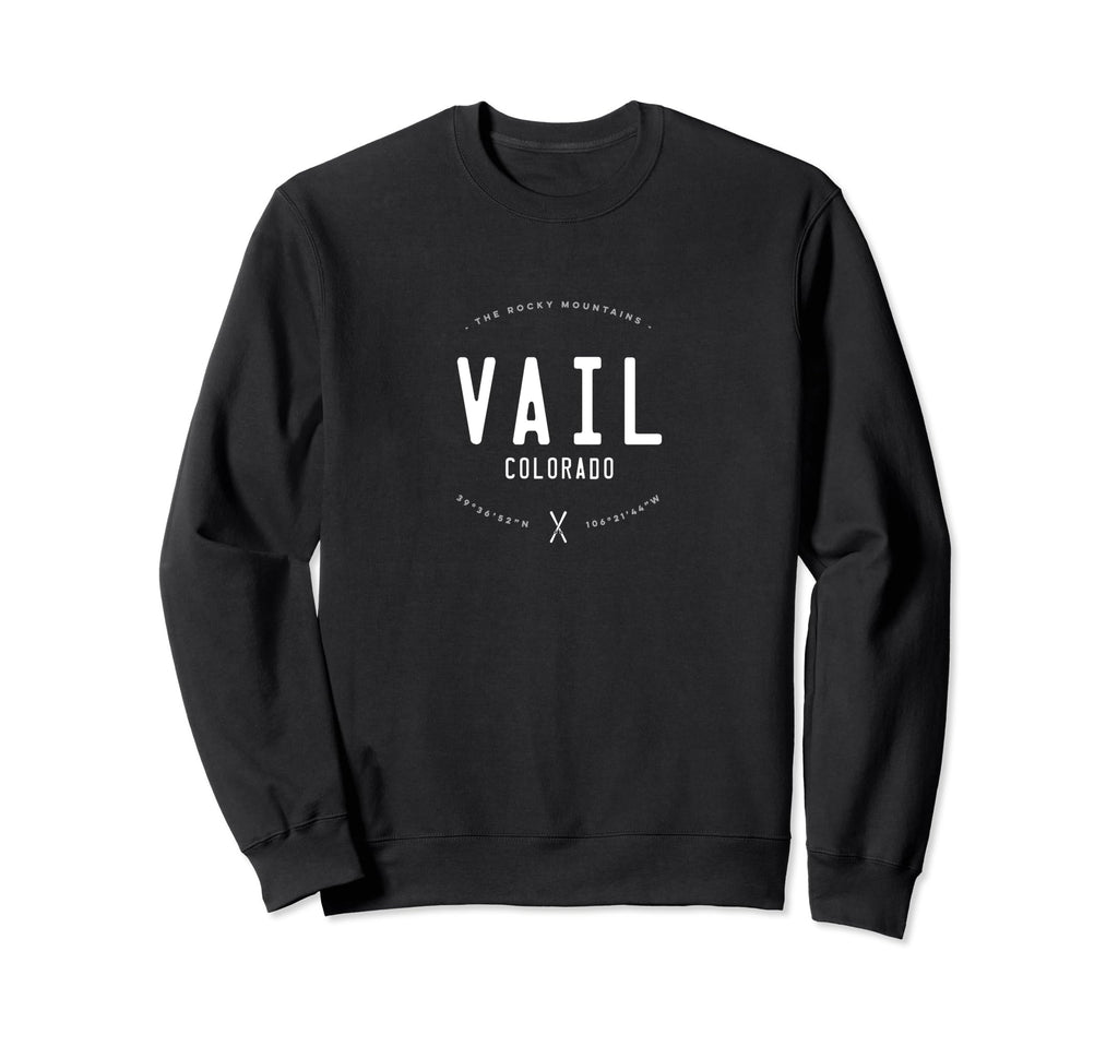 Vail Colorado Distressed Ski Sweatshirt - Graphic Print Unisex - T-Shirt, Sweatshirt, Hoodie
