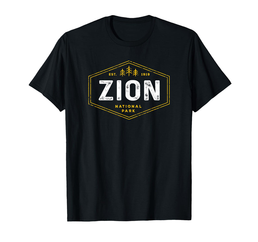 Zion National Park Utah Hexagon T-Shirt - Streetwear Style for Adults - T-Shirt, Sweatshirt, Hoodie