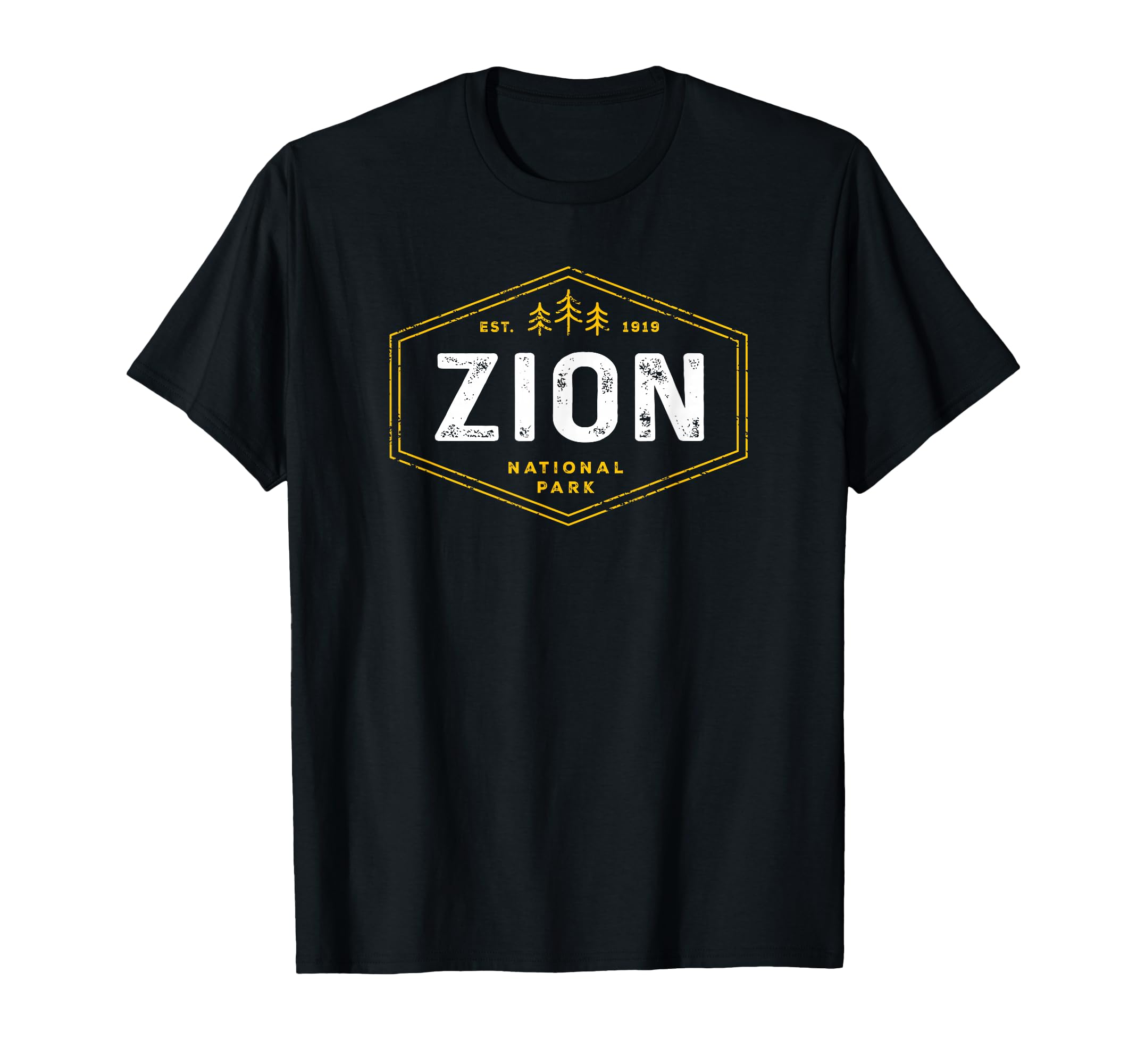 Zion National Park Utah Hexagon T-Shirt - Streetwear Style for Adults - T-Shirt, Sweatshirt, Hoodie