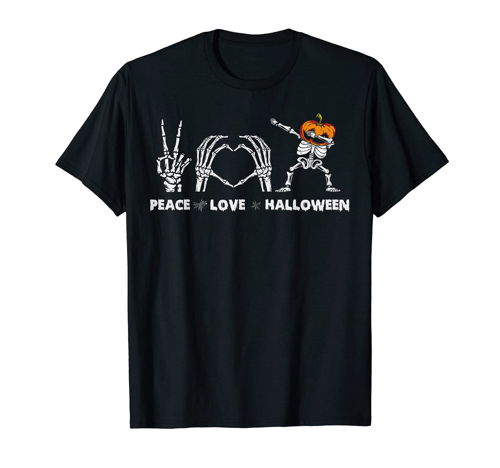 Halloween Skeleton Peace Love Scary T-Shirt - Novelty Apparel Men Women - T-Shirt, Sweatshirt, Hoodie