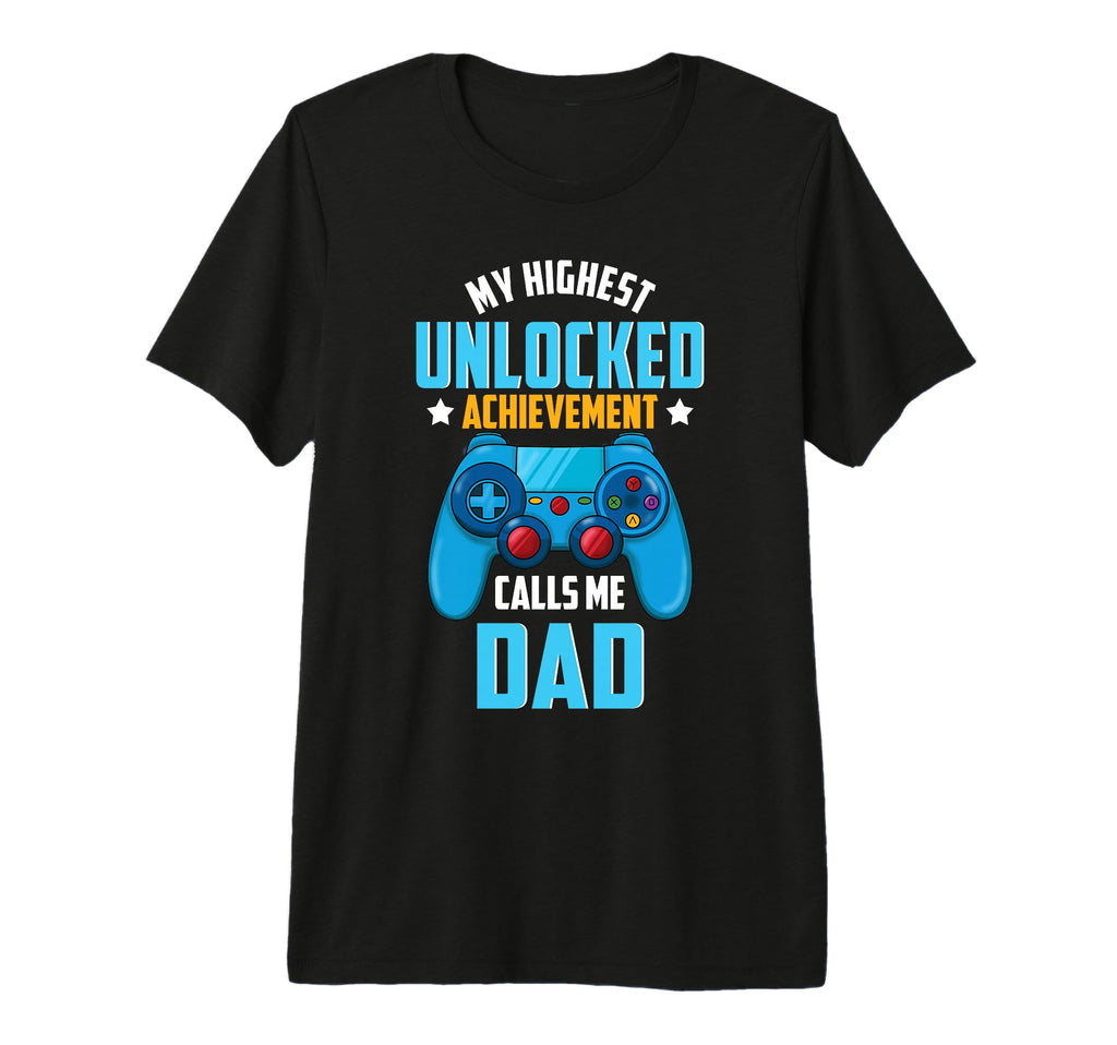 Gamer Dad Unlocked Video Games Funny T-Shirt - Minimalist Print Unisex - T-Shirt, Sweatshirt, Hoodie