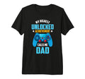 Gamer Dad Unlocked Video Games Funny T-Shirt - Minimalist Print Unisex - T-Shirt, Sweatshirt, Hoodie
