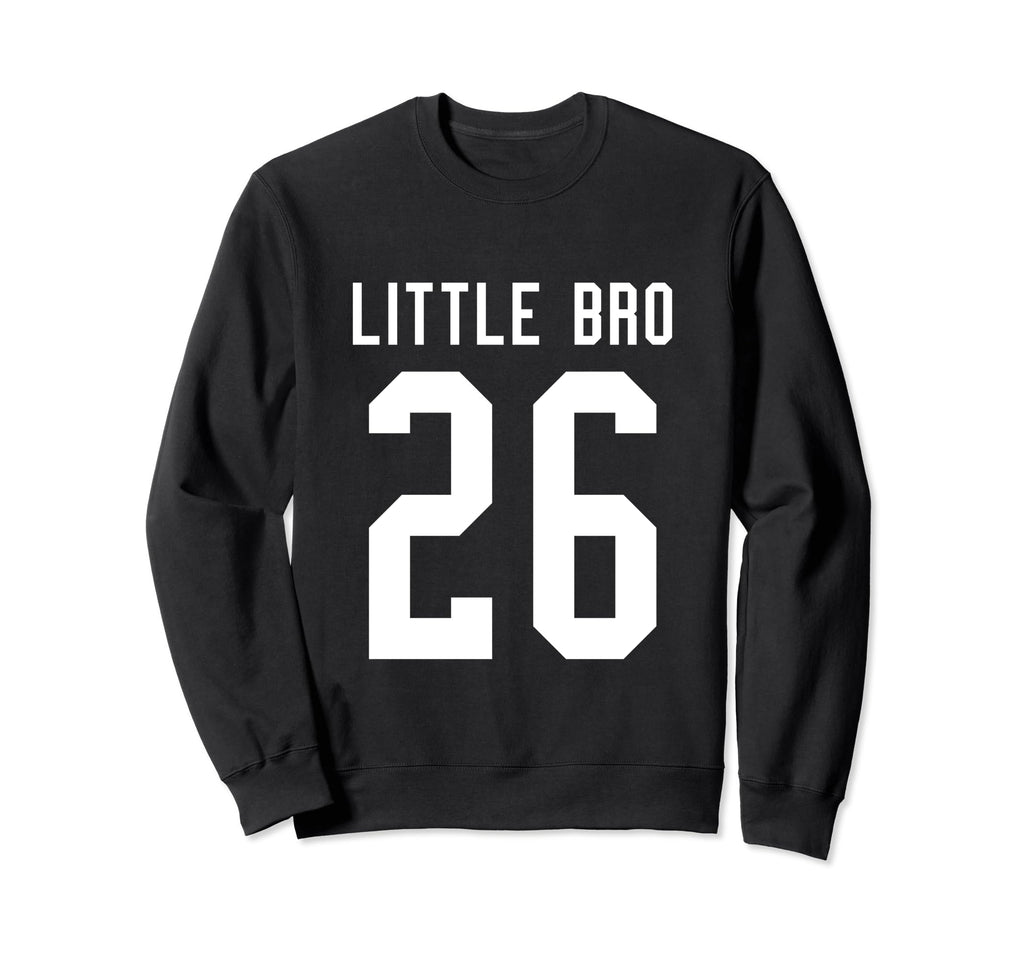 Number 26 Little Bro Biggest Fan Sweatshirt - Custom Art Print Unisex - T-Shirt, Sweatshirt, Hoodie