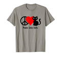 Peace Love Cats Cat Kitten Kitty T-Shirt - Streetwear Style for Adults - T-Shirt, Sweatshirt, Hoodie