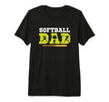 Softball Dad Baseball Team Tri Blend T-Shirt - Unique Graphic Unisex - T-Shirt, Sweatshirt, Hoodie