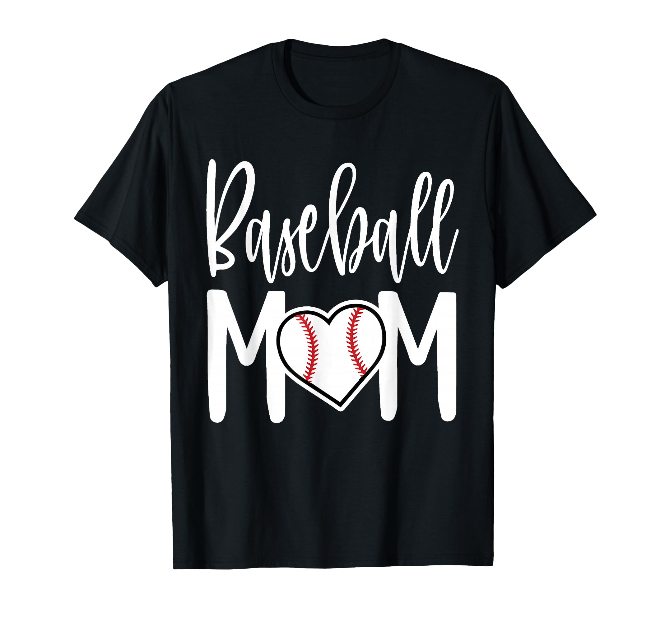 Baseball Mom Heart Gift Sports Moms T-Shirt - Minimalist Print for Adults - T-Shirt, Sweatshirt, Hoodie