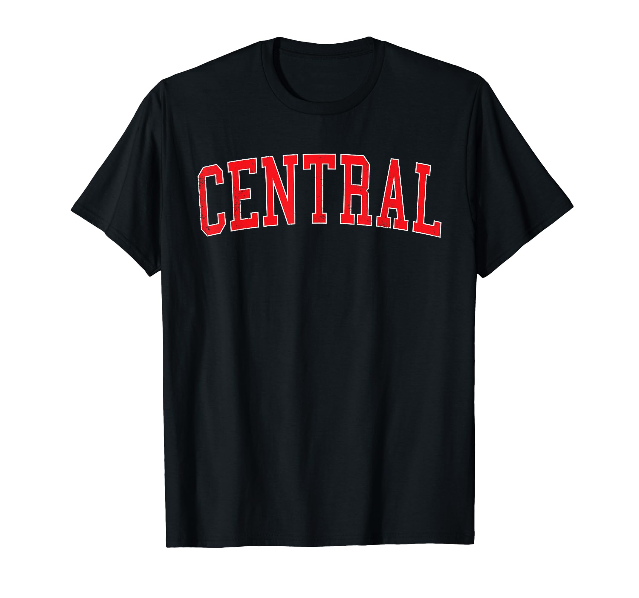 Central La Distressed Red Varsity T-Shirt - Casual Everyday Wear Unisex - T-Shirt, Sweatshirt, Hoodie