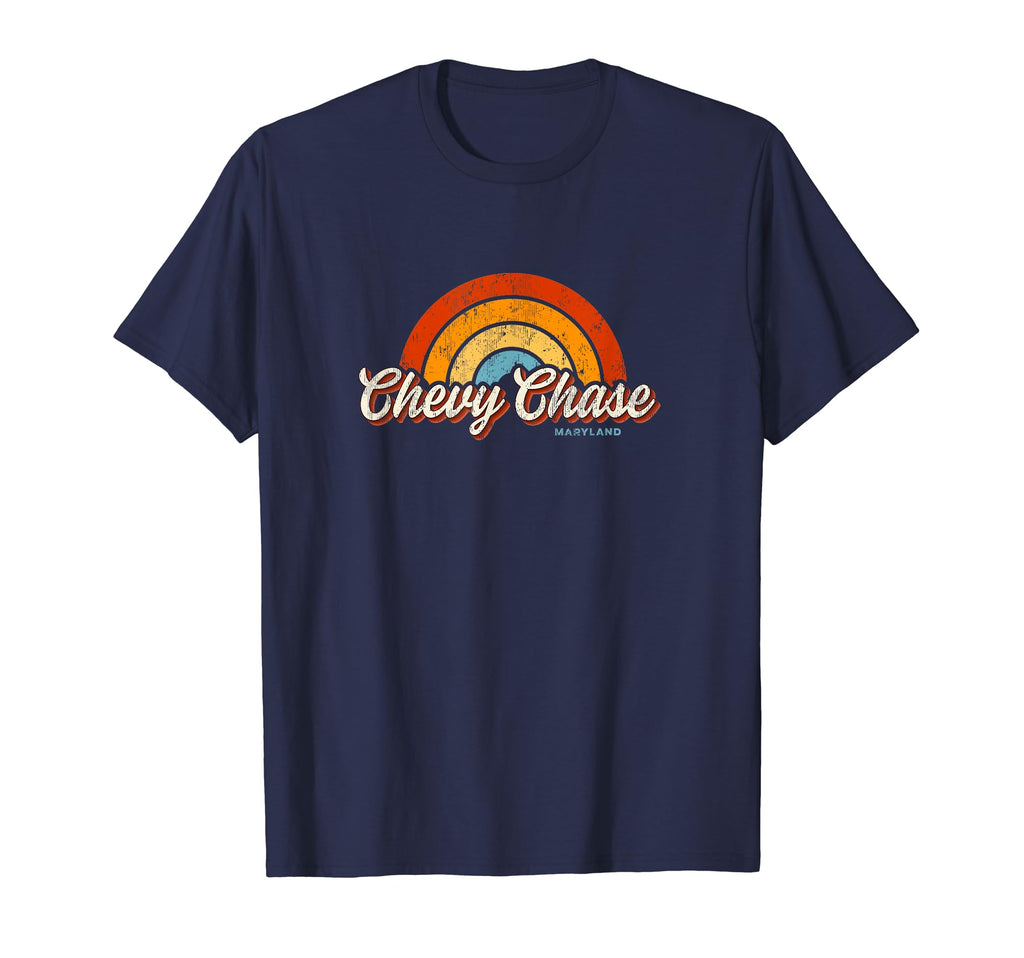 Chevy Chase Maryland Md Rainbow 70S T-Shirt - Aesthetic Graphic Men Women - T-Shirt, Sweatshirt, Hoodie