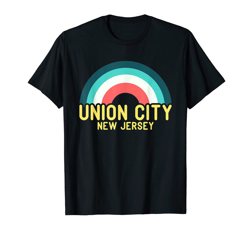 Union City New Jersey Rainbow T-Shirt - Unique Graphic Unisex - T-Shirt, Sweatshirt, Hoodie