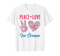 Peace Love Ice Cream Lover Gifts T-Shirt - Fun Novelty Design for Adults - T-Shirt, Sweatshirt, Hoodie
