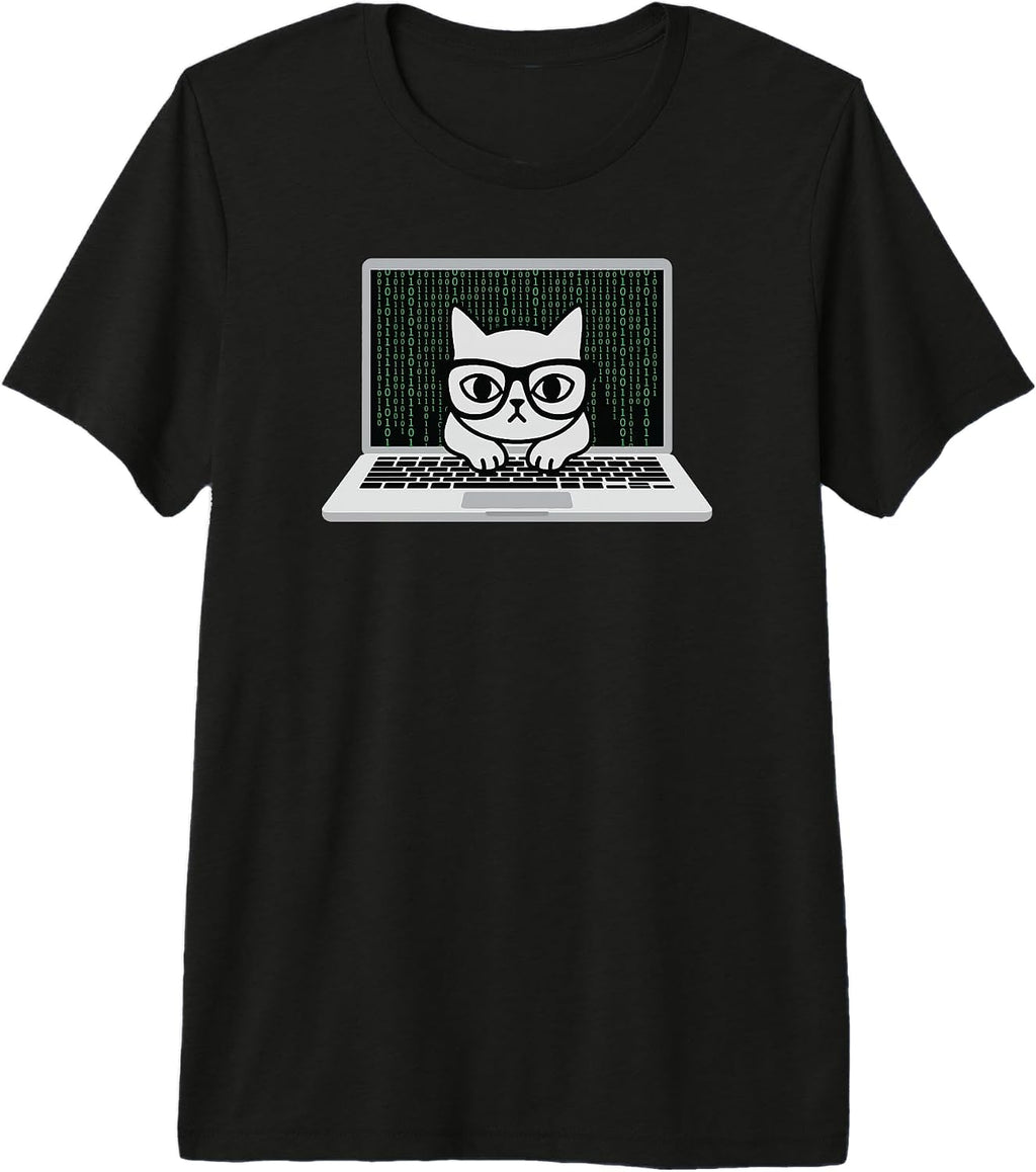 Techie Feline Coder Gear - Adult & Kids T-Shirts, Sweatshirts & Hoodies apparel design preview 1